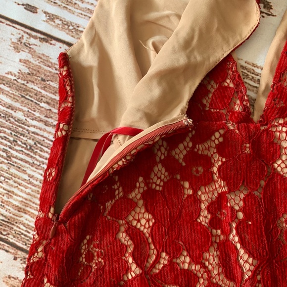 NWOT Free People red dress size 4 - Picture 4 of 9